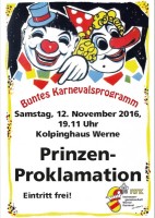 Prinzenproklamation am 12.11.2016
